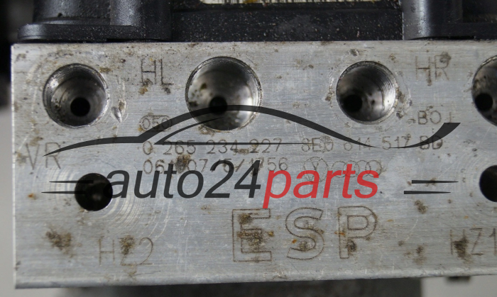 Bomba ABS y centralita AUDI BOSCH 0265234227, 8E0614517BD, 0265950414, 8E0910517G