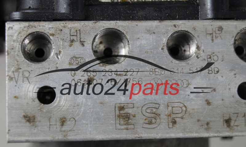 ABS POMPA I STEROWNIK AUDI BOSCH 0265234227, 8E0614517BD, 0265950414, 8E0910517G