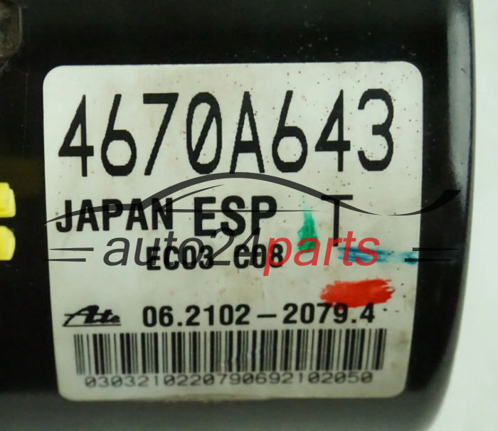 ABS POMPA I STEROWNIK MITSUBISCHI 4670A643, 06.2102-2079.4, 06210220794, 06.2109-6298.3, 06210962983