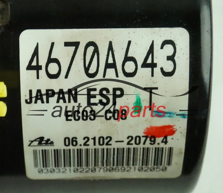 ABS POMPA I STEROWNIK MITSUBISCHI 4670A643, 06.2102-2079.4, 06210220794, 06.2109-6298.3, 06210962983