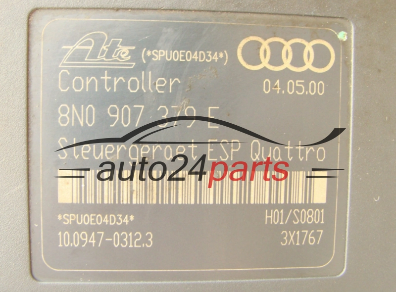 ABS POMPA I STEROWNIK AUDI 8N0614517C, 10.0399-2471.4, 10039924714, 8N0907379E