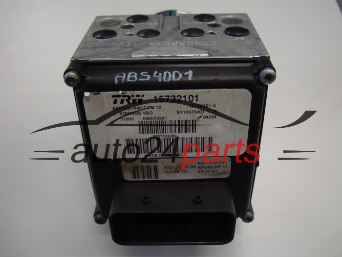ABS PEUGEOT 407 TRW 15732101 ESP EBC440 CEM 02, 15732201A, 15732201-A, SIEMENS VDO S118676001K, S118676001 K, 9657462080