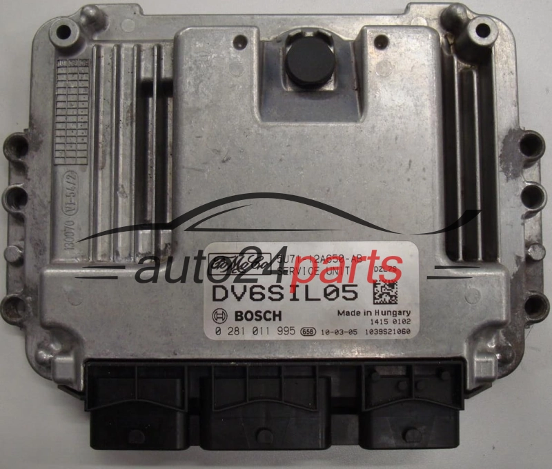 KOMPUTER STEROWNIK SILNIKA FORD FOCUS C MAX FIESTA FUSION 1.6 TDCI BOSCH 0 281 011 995, 0281011995, FoMoCo 5U71-12A650-AB, 5U7112A650AB, DV6SIL05
