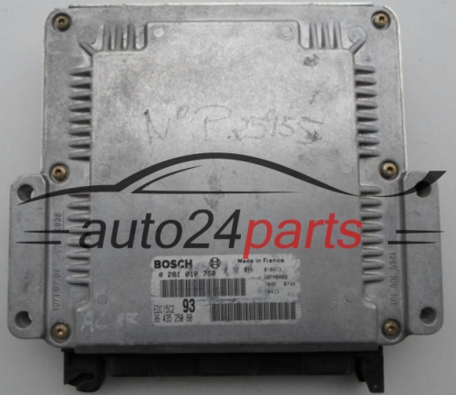 MOTORSTEUERGERÄT ECU STEUERGERÄT  CITROEN PEUGEOT 2.0 HDI BOSCH 0 281 010 750, 96 435 250 80