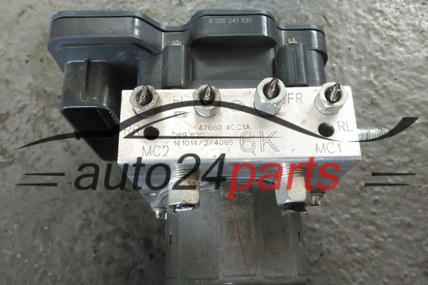ABS POMPA I STEROWNIK NISSAN X-TRAIL 47660 4CC1A, 476604CC1A, 0265243833, 0265956165