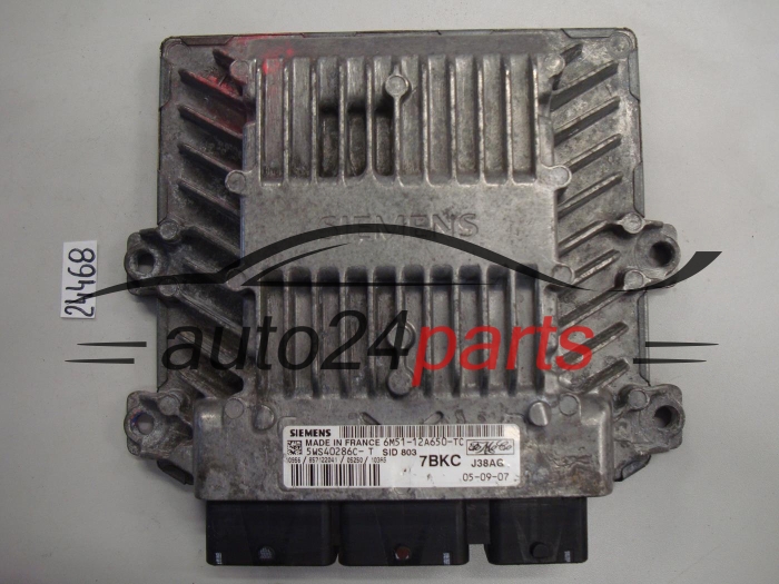 KOMPUTER STEROWNIK SILNIKA FORD FOCUS C-MAX SIEMENS 5WS40286C-T, 5WS40286CT, FoMoCo 6M51-12A650-TC, 6M5112A650TC, 7BKC, SID 803