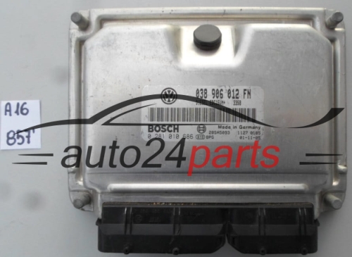 SEAT LEON TOLEDO 1.9 TDI ALH 038 906 012 FN, 038906012FN, BOSCH 0 281 010 686, 0281010686, 28SA5093 DIESEL EDC15UM+ 3358