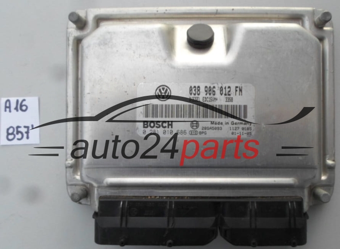 SEAT LEON TOLEDO 1.9 TDI ALH 038 906 012 FN, 038906012FN, BOSCH 0 281 010 686, 0281010686, 28SA5093 DIESEL EDC15UM+ 3358