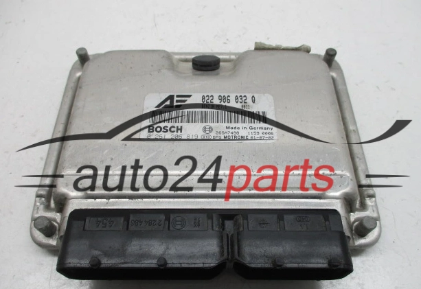 KOMPUTER STEROWNIK SILNIKA VOLKSWAGEN BOSCH 0 261 206 819, 0261206819, 022 906 032 Q, 022906032Q, BENZIN ME7.1