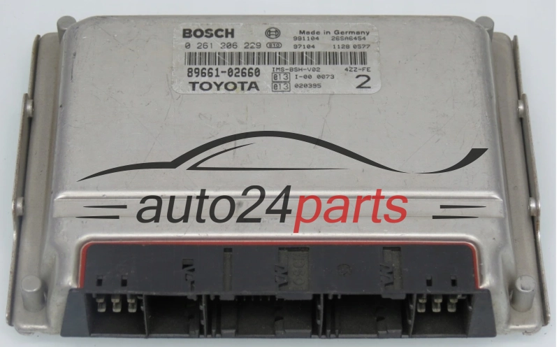 KOMPUTER STEROWNIK SILNIKA TOYOTA COROLLA 1.4 4ZZ-FE 89661-02662 8966102662 BOSCH 0261206229, 0 261 206 229