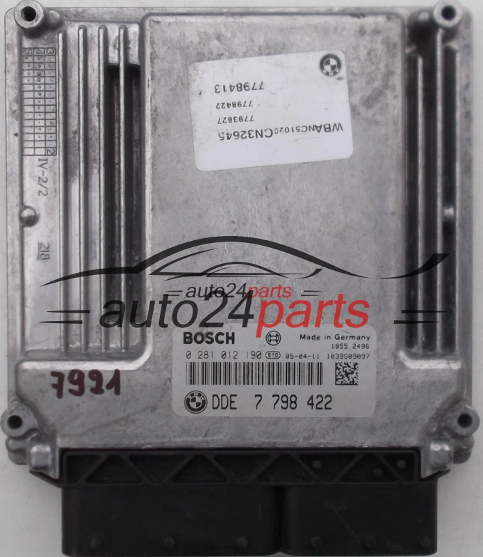 BMW SERII 5 E60E61 530 3.0 DIESEL BOSCH 0281012190, 0 281 012 190, DDE 7 798 422, DDE7798422, 1039S09097
