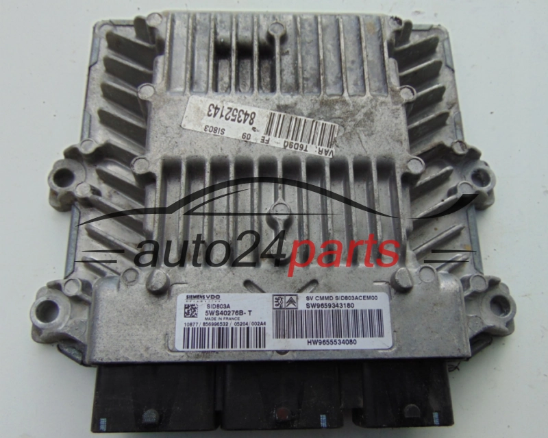 KOMPUTER STEROWNIK SILNIKA CITROEN PEUGEOT 5WS40276B-T, 5WS40276BT, 9659343180, SID803A