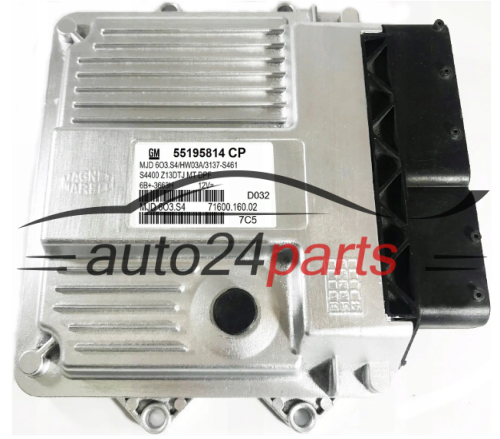 Centralita de motor OPEL CORSA 1.3 CDTI Z13DTJ MAGNETI MARELLI  MJD6O3S4  MJD603S4  55195814CP  7160016002