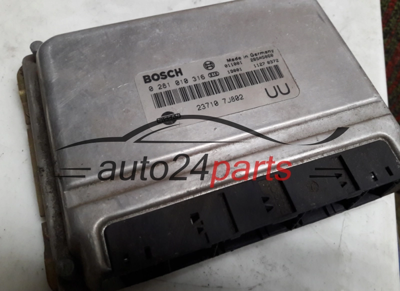 KOMPUTER STEROWNIK SILNIKA NISSAN PRIMERA 2.0 TDI BOSCH 0 281 010 316, 0281010316, 23710 7J802 UU, 237107J802