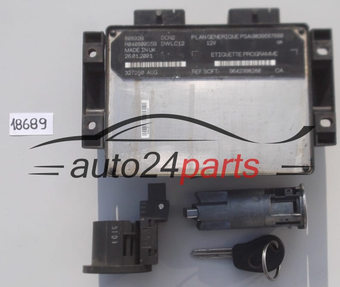 KOMPUTER STEROWNIK SILNIKA CITROEN PEUGEOT 1.9 LUCAS R04080025B, PSA: 9839587680, SOFT 9642398280 
