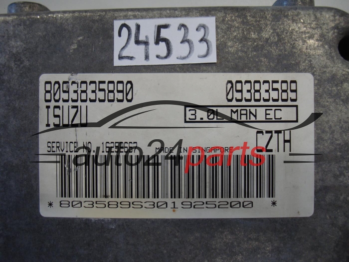 KOMPUTER STEROWNIK SILNIKA ISUZU TROOPER 3.0 TDI, 8093835890, 09383589, 16252667