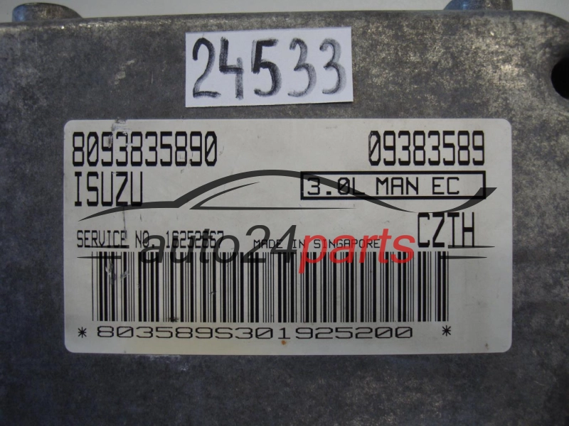 KOMPUTER STEROWNIK SILNIKA ISUZU TROOPER 3.0 TDI, 8093835890, 09383589, 16252667