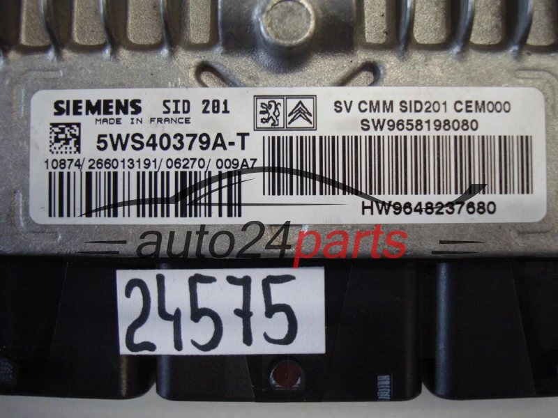 KOMPUTER STEROWNIK SILNIKA CITROEN C6, PEUGEOT 407/607 2.7 HDI, 5WS40379A-T, 5WS40379AT, SW9658198080, HW9648237680