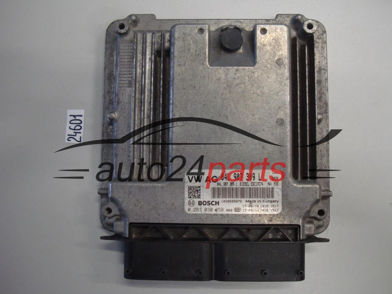KOMPUTER STEROWNIK SILNIKA AUDI A4 2.0 TDI BOSCH 0 281 030 258, 0281030258, 04L 907 309 L, 04L907309L, EDC17C74