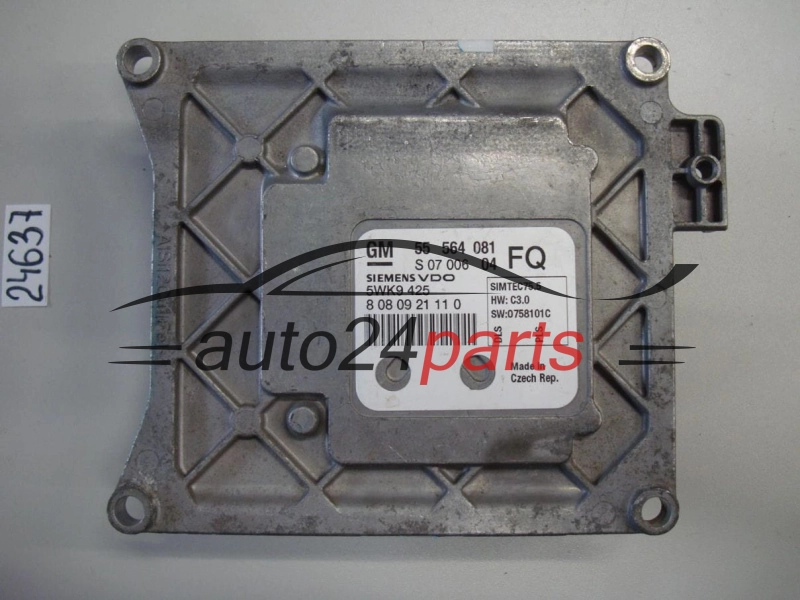 KOMPUTER STEROWNIK SILNIKA OPEL ASTRA ZAFIRA 1.6 Z16XER 1.8 Z18XER SIEMENS VDO 5WK9 425, 5WK9425, GM 55 564 081 FQ, 55564081FQ, 55564081, SIMTEC75.5