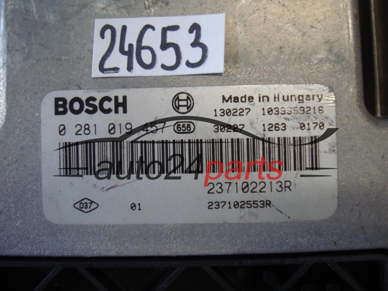 DACIA BOSCH 0 281 019 457, 0281019457, 237102213R