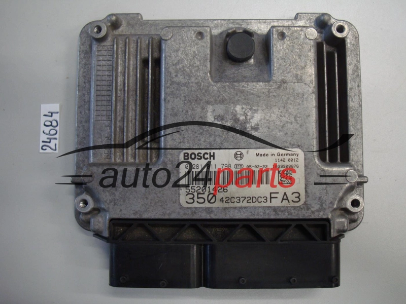 KOMPUTER STEROWNIK SILNIKA FIAT IDEA 1.9 JTD BOSCH 0 281 011 798, 0281011798, 55201426