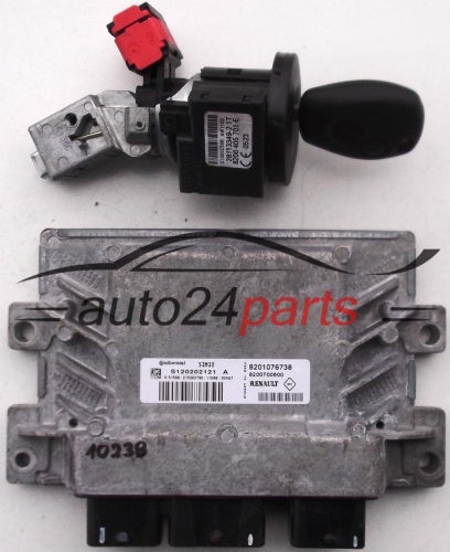 KOMPUTER STEROWNIK SILNIKA RENAULT TWINGO II 1.2, S120202121 A, S120202121A, 8201076738, SIM32