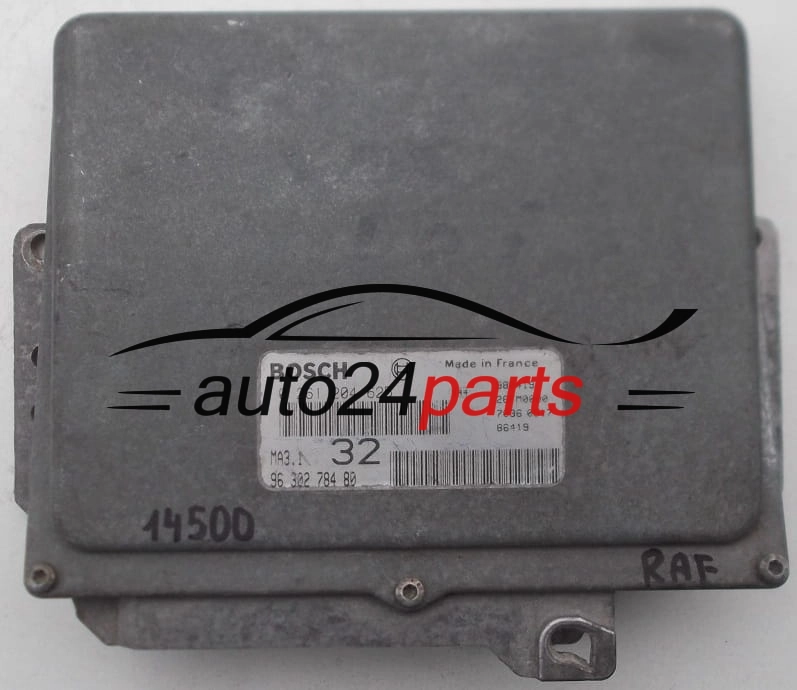 CITROEN SAXO, PEUGEOT 106 1.4, BOSCH 0 261 204 625, 0261204625, 96 302 784 80, 9630278480, MA3.1 32