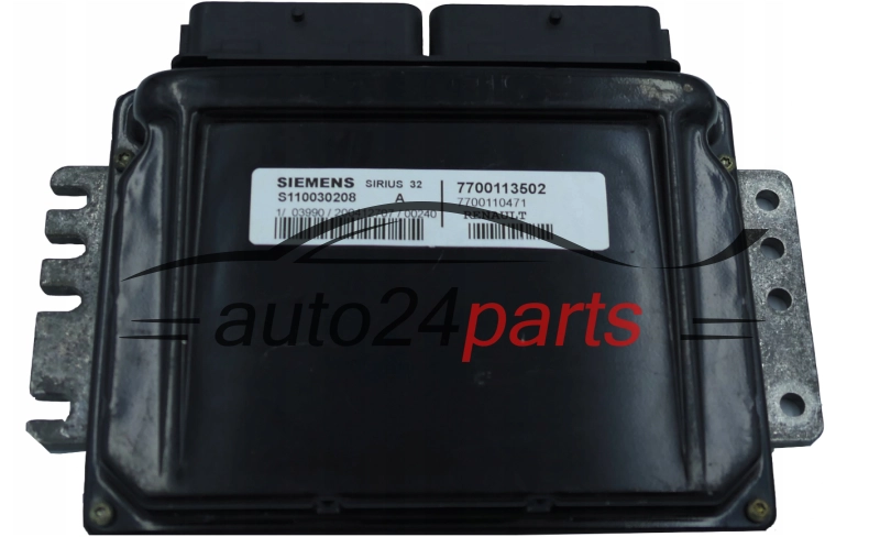 KOMPUTER STEROWNIK SILNIKA RENAULT S110030208 A, S110030208A, 7700113502 SIRIUS32