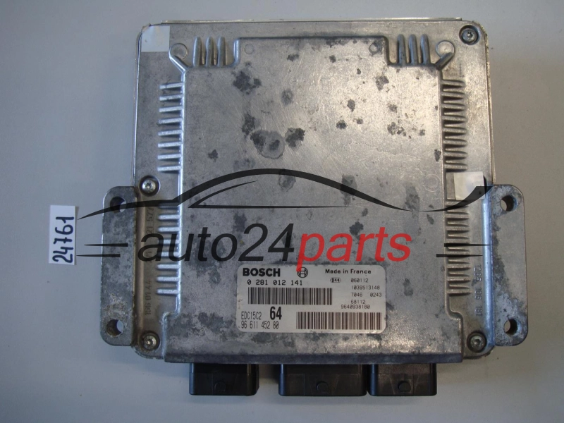 KOMPUTER STEROWNIK SILNIKA CITROEN PEUGEOT 2.2 HDI BOSCH 0 281 012 141, 0281012141, 96 611 452 80, 9661145280, EDC15C2