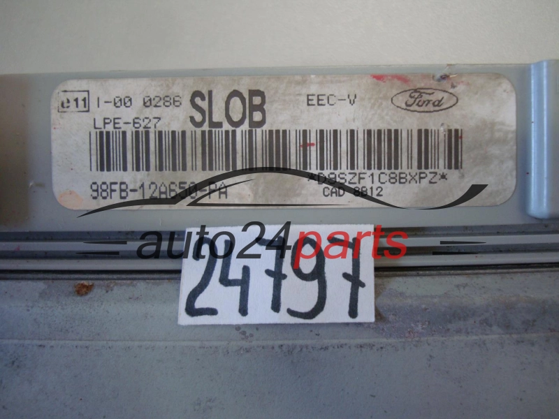 KOMPUTER STEROWNIK SILNIKA FORD FIESTA 1.25 98FB12A650PA, 98FB-12A650-PA SLOB LPE-627
