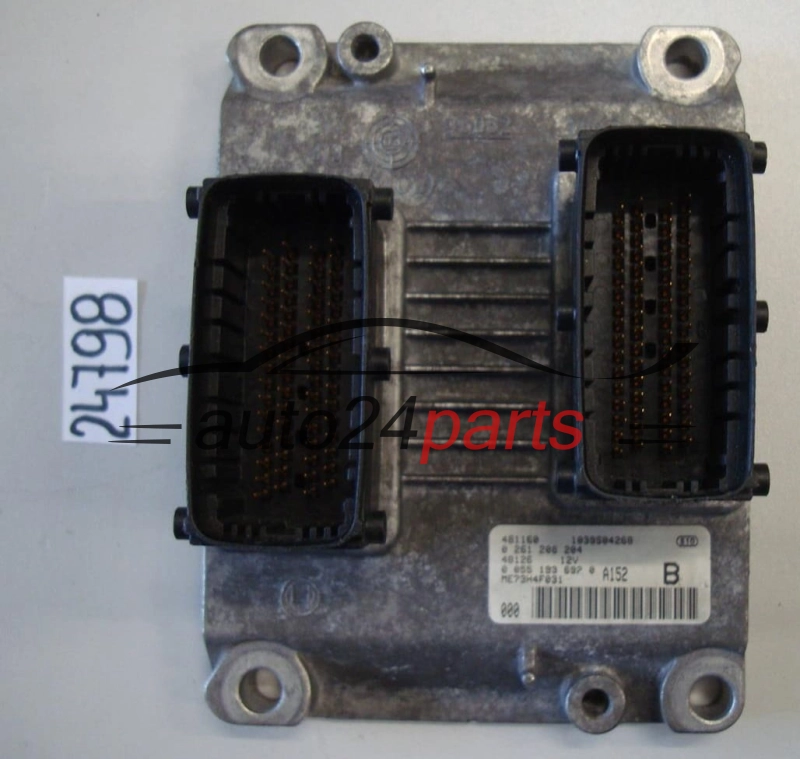 KOMPUTER STEROWNIK SILNIKA FIAT STILO 1.4 16V BOSCH 0 261 208 204, 0261208204, 0 055 193 692 0, 00551936920, A152 B