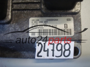 KOMPUTER STEROWNIK SILNIKA FIAT STILO 1.4 16V BOSCH 0 261 208 204, 0261208204, 0 055 193 692 0, 00551936920, A152 B