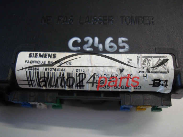 CENTRALKA MODUL BSI CITROEN PEUGEOT SIEMENS S105872400H, 9638160680 00, 963816068000, BSI T1