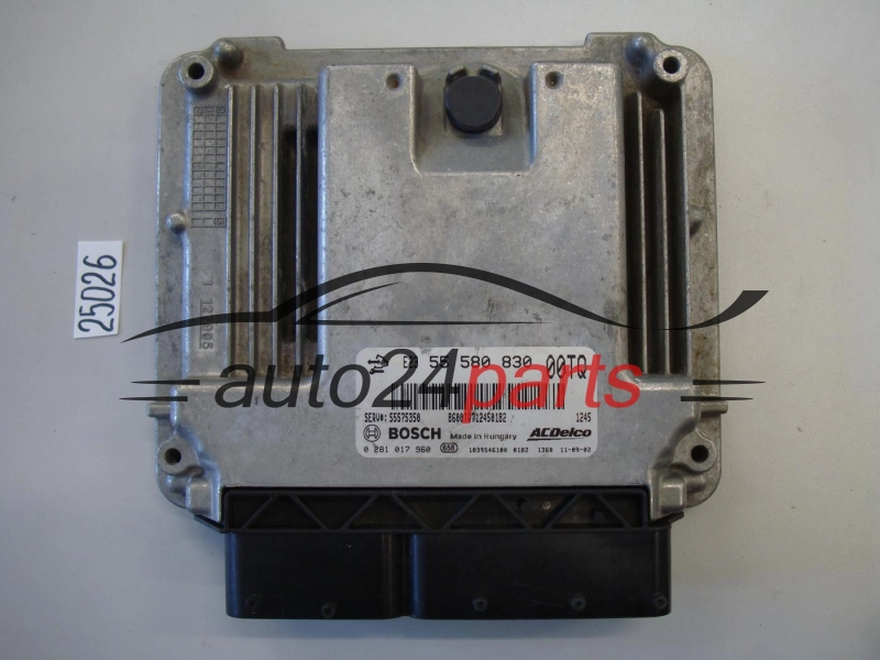 KOMPUTER STEROWNIK SILNIKA OPEL CORSA 1.3 CDTI 55580830 00TQ, 55 580 830, 55575350, BOSCH 0281017960, 0281 017 960