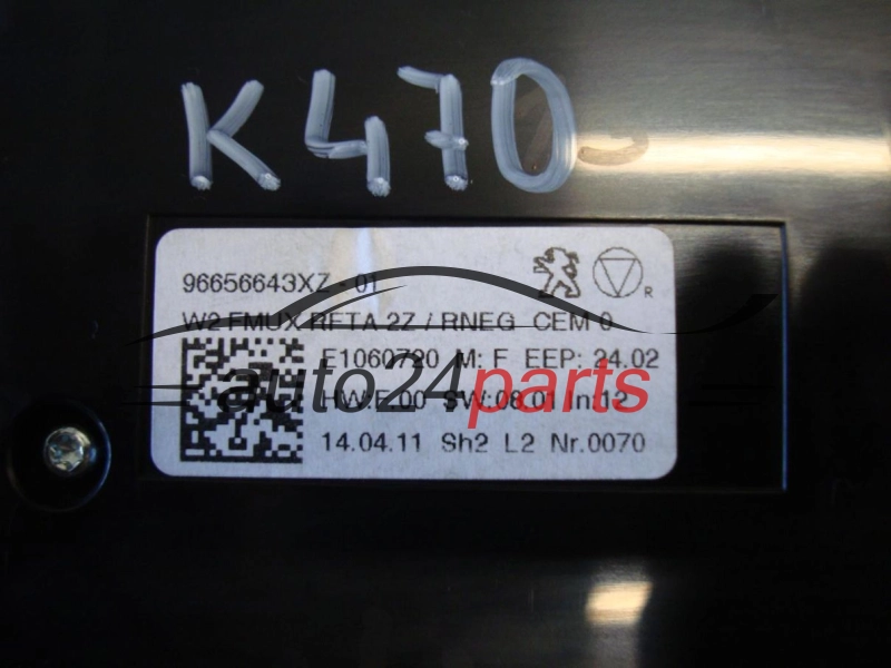PANEL STEROWANIA RADIEM CD KLIMATRONIKIEM W2 FMUX RFTA 2Z / RNEG CEM0 PEUGEOT 508 96656643XZ / 96656643XZ-01