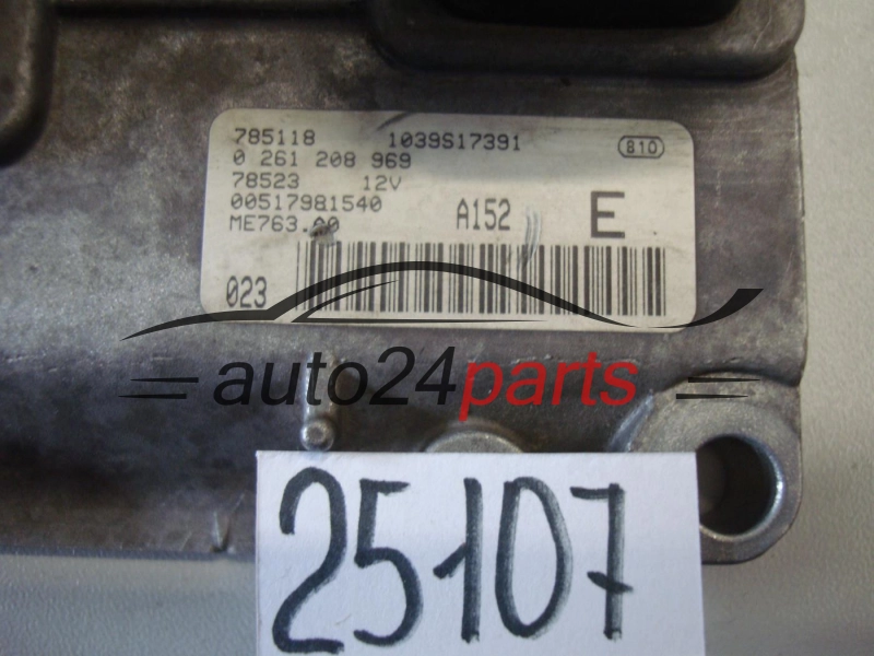 KOMPUTER STEROWNIK SILNIKA FIAT GRANDE PUNTO 1.4 BOSCH 0 261 208 969, 0261208969, 00517981540