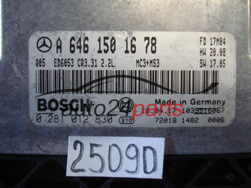 MERCEDES BENZ BOSCH 0 281 012 830, 0281012830, A6461501678, CR3.31