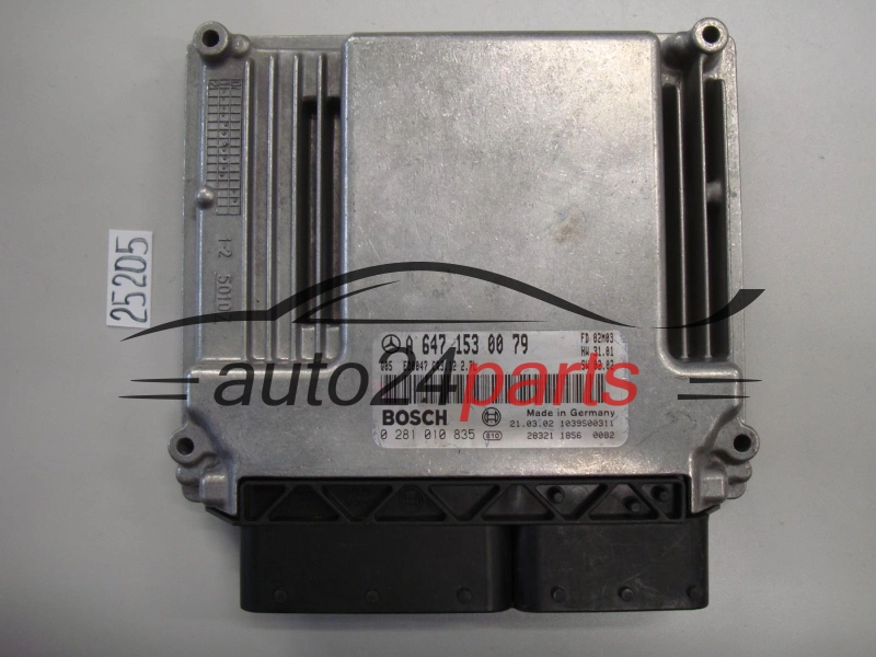 KOMPUTER STEROWNIK SILNIKA MERCEDES W211 E270 2.7 CDI BOSCH 0 281 010 835, 0281010835, A 647 153 00 79, A6471530079, 6471530079