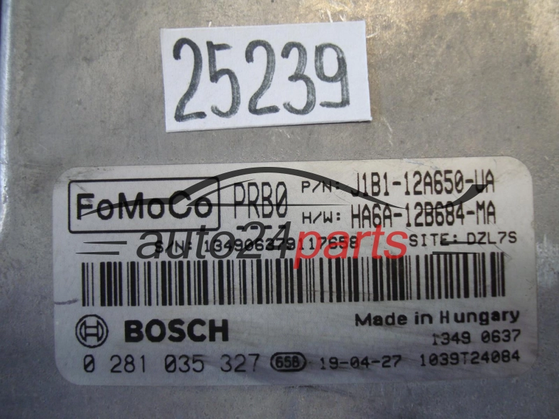 KOMPUTER STEROWNIK SILNIKA FORD BOSCH 0 281 035 327, 0281035327, J1B1-12A650-UA, J1B112A650UA