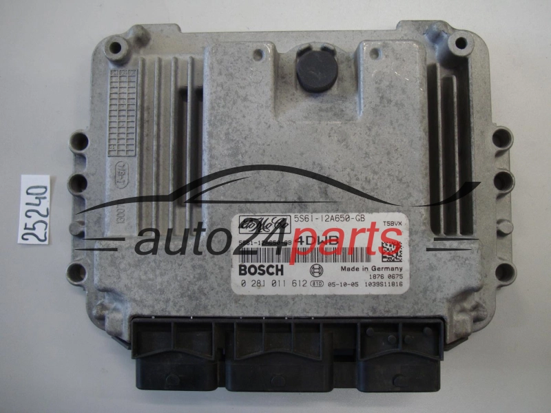 KOMPUTER STEROWNIK SILNIKA FORD FIESTA 1.6 TDCI BOSCH 0 281 011 612, 0281011612, FoMoCo 5S61-12A650-GB, 5S6112A650GB, 4DWB