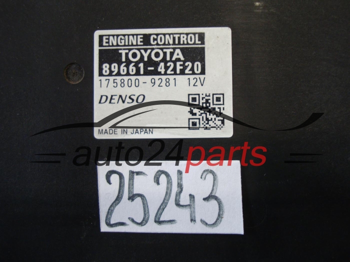 TOYOTA RAF 4 89661-42F20, 8966142F20, 175800-9281, 1758009281