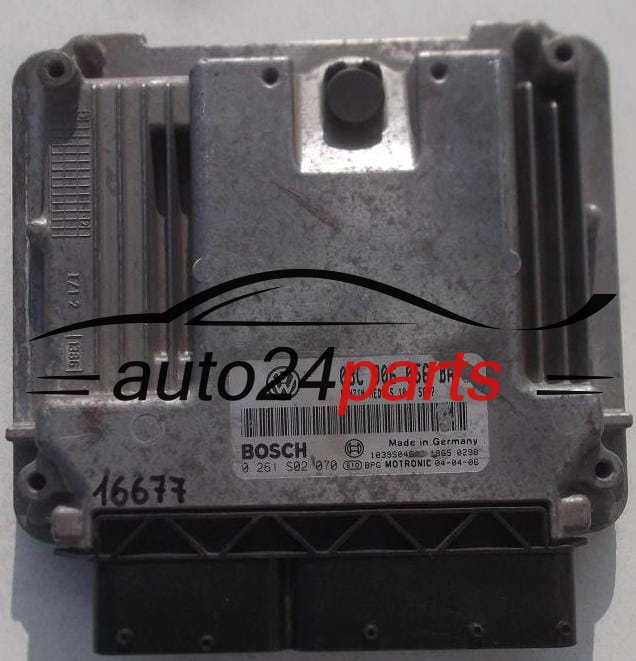 ECU CENTRALITA DE MOTOR VW VOLKSWAGEN GOLF 1.6 FSI BOSCH 0 261 S02 070, 0261S02070, 03C 906 056 BA, 03C906056BA 