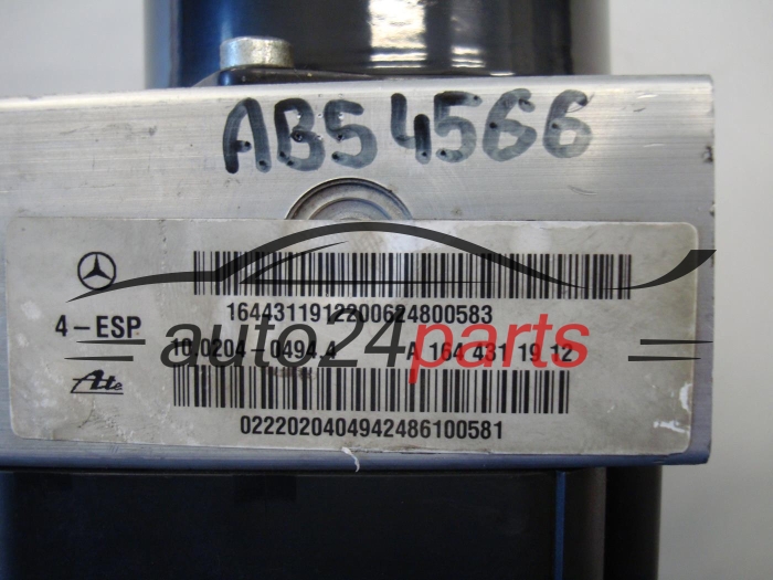 ABS POMPA I STEROWNIK MERCEDES BENZ A1644311912, A 164 431 19 12, A2515450832, 10.0925-1559.3, 10092515593