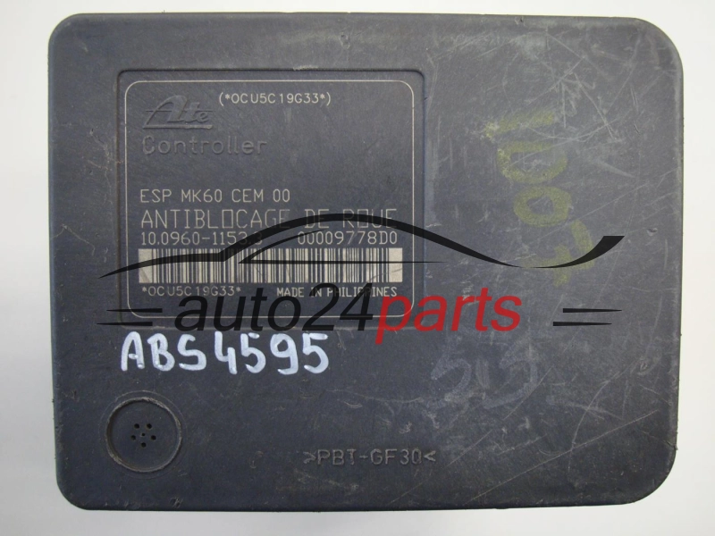 ABS POMPA I STEROWNIK CITROEN 9654777580, 10.0960-1153.3, 10096011533