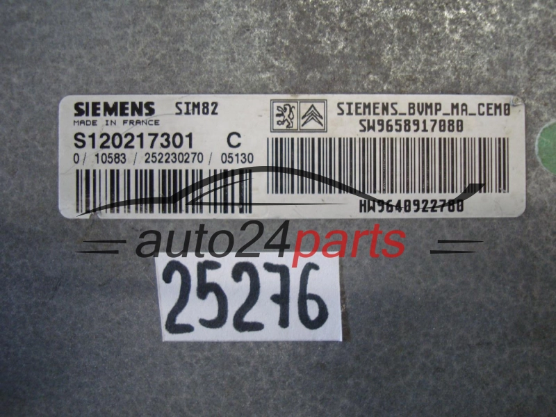 STEROWNIK SKRZYNI BIEGOW RENAULT S120217301C, SW9658917080, HW9640922780, 9658917080, 9640922780, SIM82