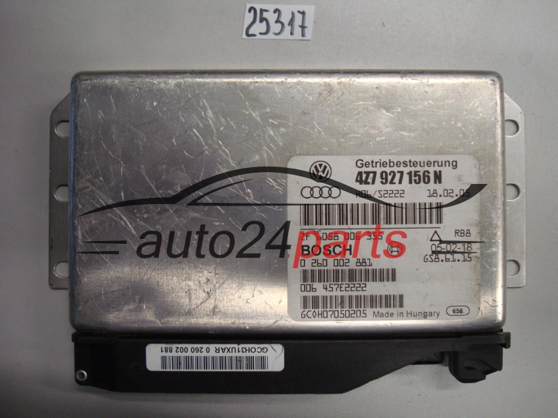 STEROWNIK SKRZYNI AUTOMATYCZNEJ AUDI 4Z7 927 156N, 4Z7927156N, 0260002881