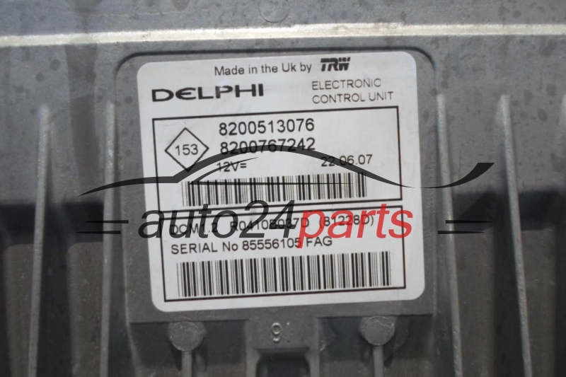 KOMPUTER STEROWNIK SILNIKA RENAULT CLIO 1.5 DCI Delphi R0410B037D, 8200513076, 8200767242