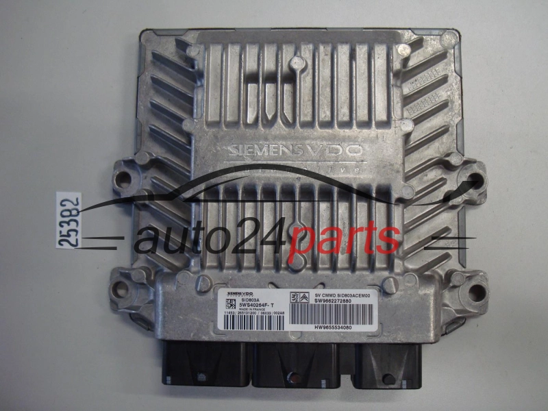 KOMPUTER STEROWNIK SILNIKA PEUGEOT 407 2.0 HDI, SIEMENS 5WS40264F-T, 5WS40264FT, SID803A, SW9662272880, HW9655534080