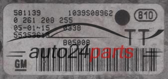 ECU CENTRALITA DE MOTOR OPEL MERIVA 1.4 Z14XEP BOSCH 0 261 208 255, 0261208255, GM 55353613 TT